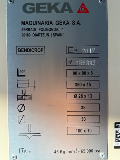 Geka Bendicrop 50, Gebrauchtmaschine in TOP Zustand